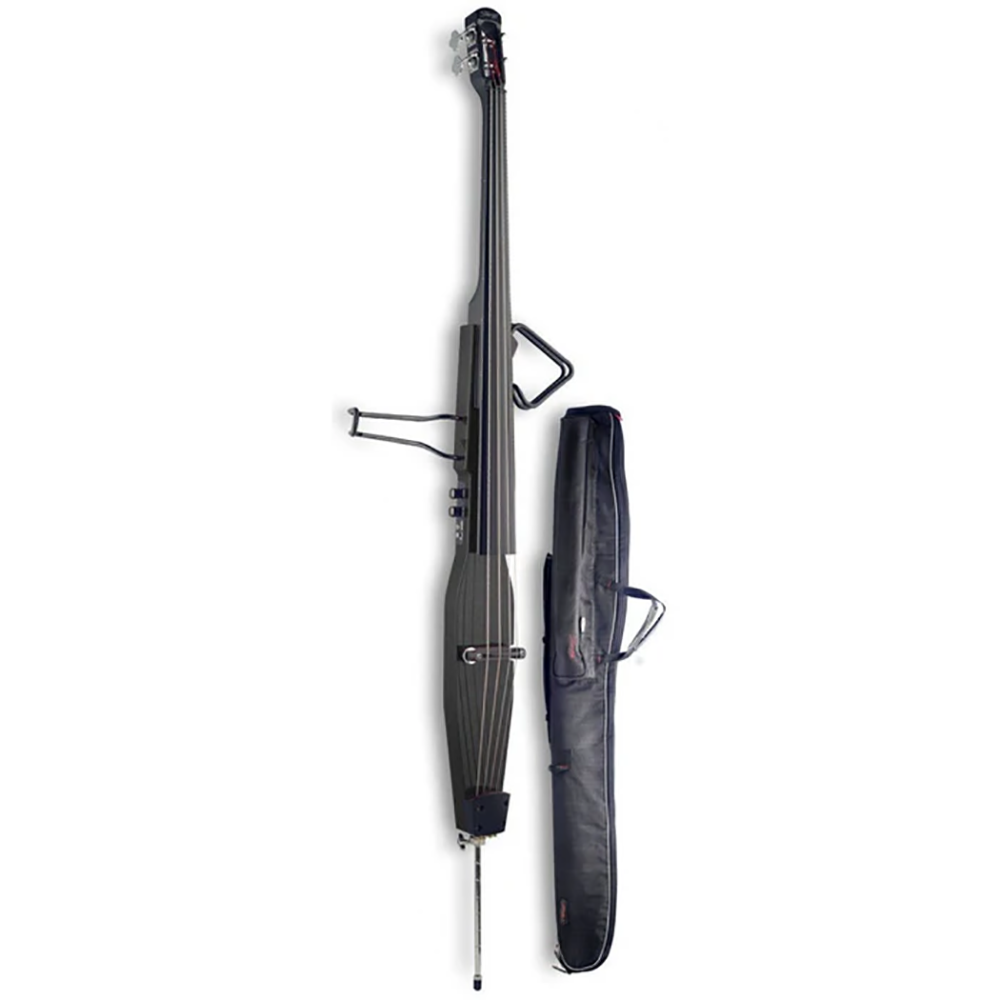 Stagg EDB 3 4 MBK Electric Upright Double Bass 3 4 Size Metallic