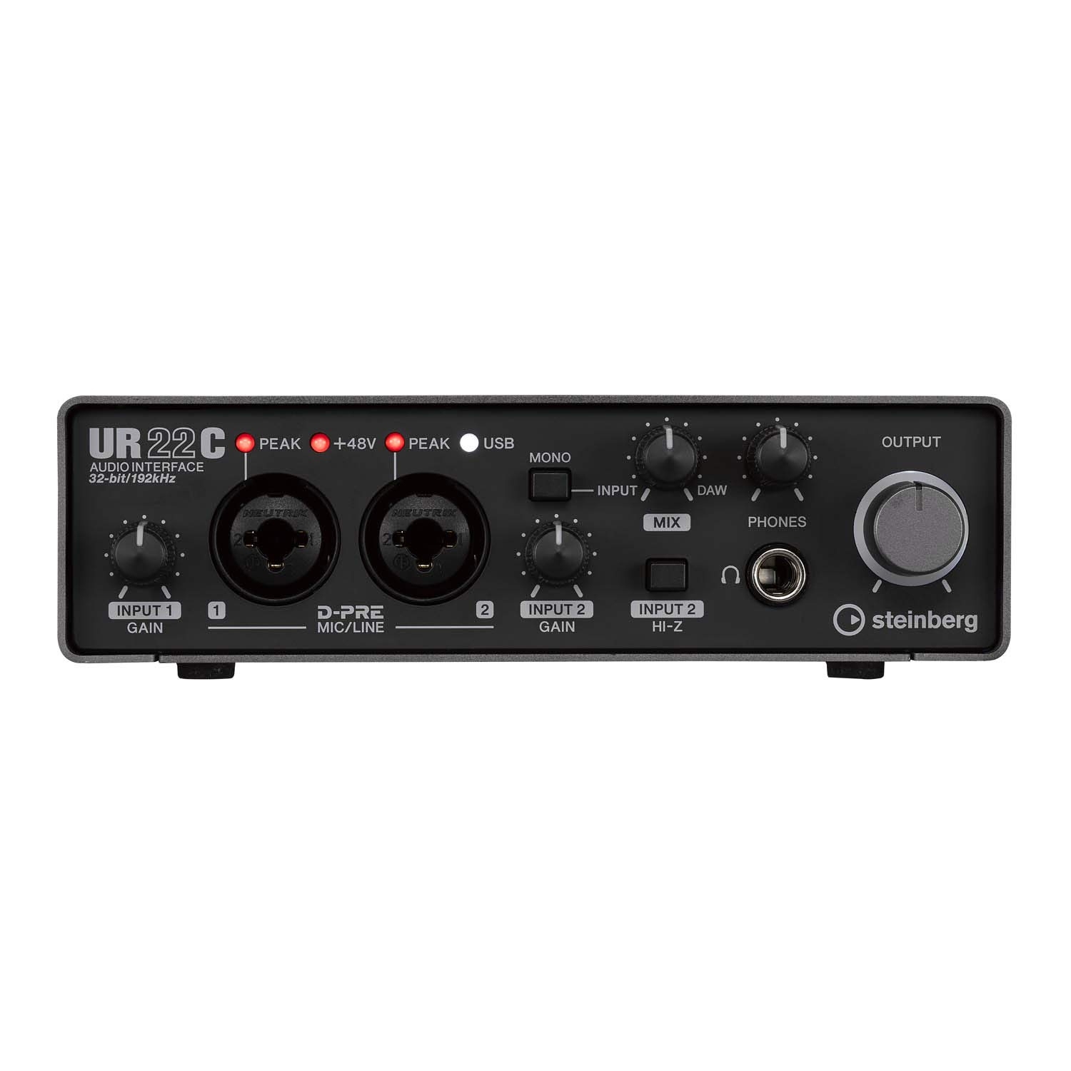 overse bluse Hjælp Steinberg UR22C 2x2 USB 3.0 Audio Recording Interface, 32-bit / 192kHz
