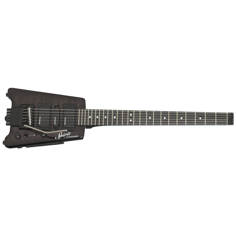 Steinberger GT-PRO Quilt Top Deluxe Headless Guitar, Trans Black