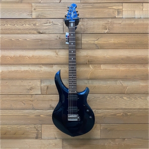 sterling by music man prototype john petrucci majesty guitar blue metallic
