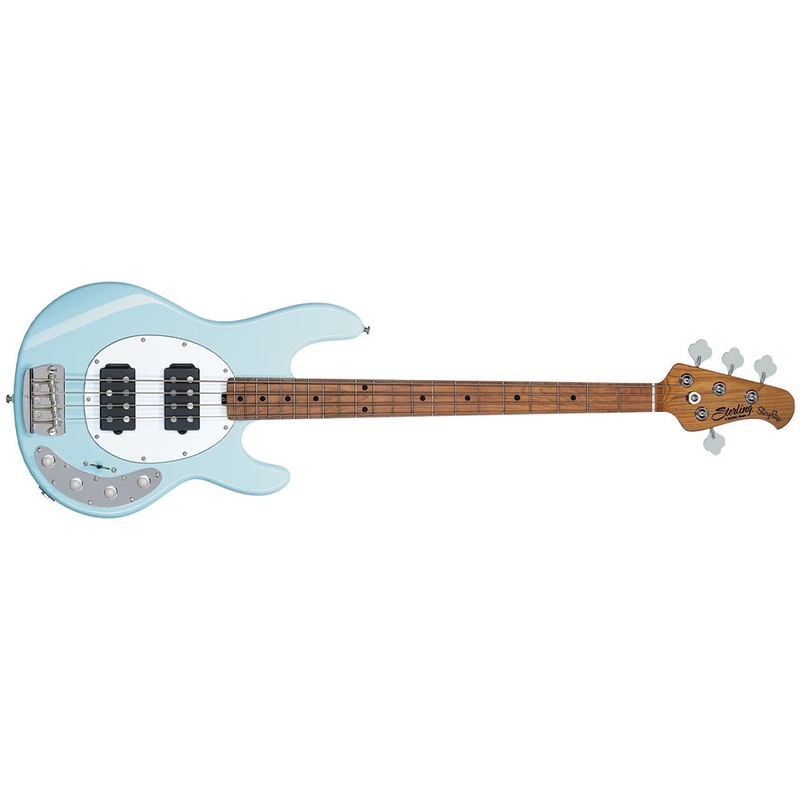 Sterling by Music Man RAY34HH Bass Guitar, Roasted Maple Fretboard, Daphne Blue