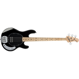 sterling by music man stingray ray4 active bass maple fretboard black