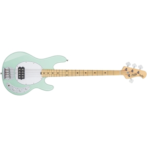 sterling by music man stingray ray4 active bass maple fretboard mint green