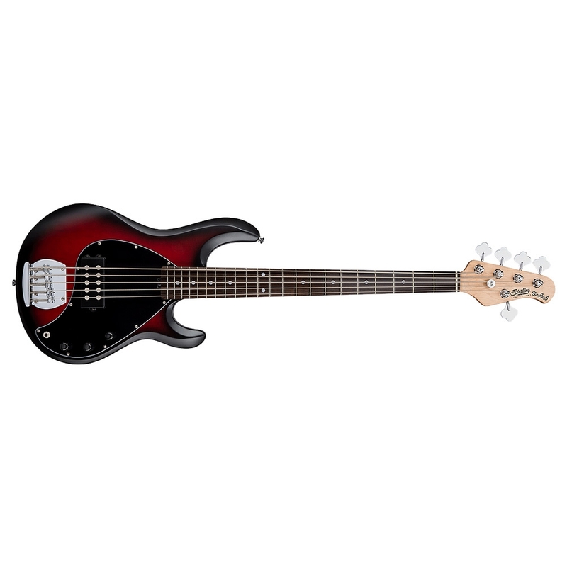 Sterling by Music Man StingRay5 5-String Electric Bass - Ruby Red Burst