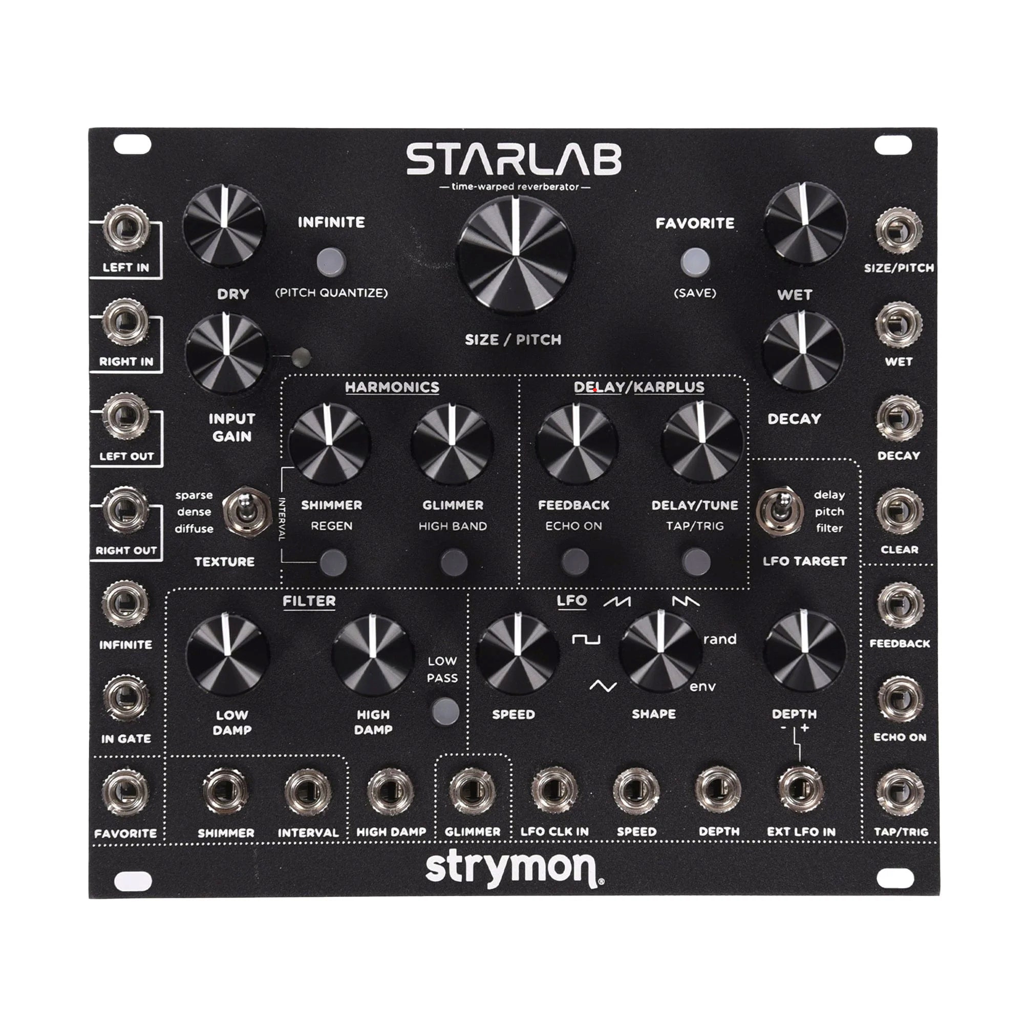 Strymon StarLab Time-Warped Reverberator Eurorack Effects Module,  Limited-Edition Black Panel