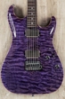 Suhr Standard Carve Top Custom Guitar, Trans Purple, 1-Piece Quilt Top, Rosewood Fretboard