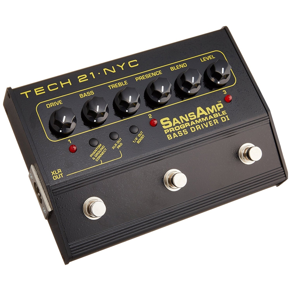 Tech 21 SansAmp Programmable Bass Driver DI Guitar Effects Pedal