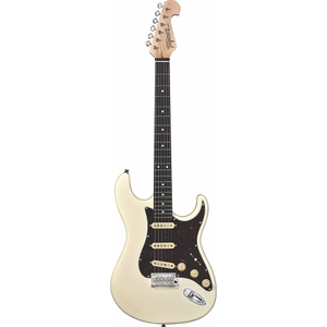 tagima t 635 classic series strat style electric guitar rosewood fretboard vintage white with tortoi