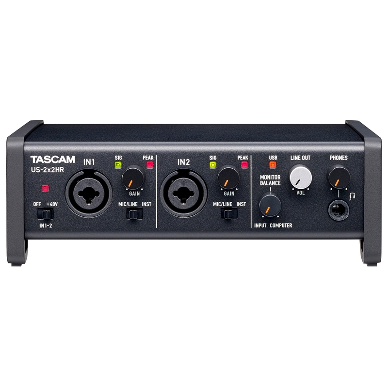 Tascam US-2x2HR 2-In/2-Out USB-C Audio Interface with 2x XLR Combo Inputs