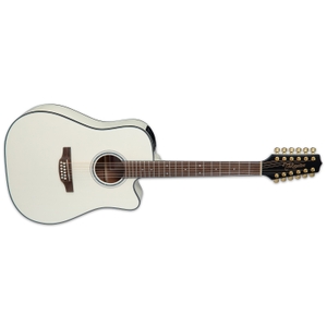 takamine gd35ce 12 pw 12 string acoustic electric guitar solid spruce top gloss pearl white tkmne gd
