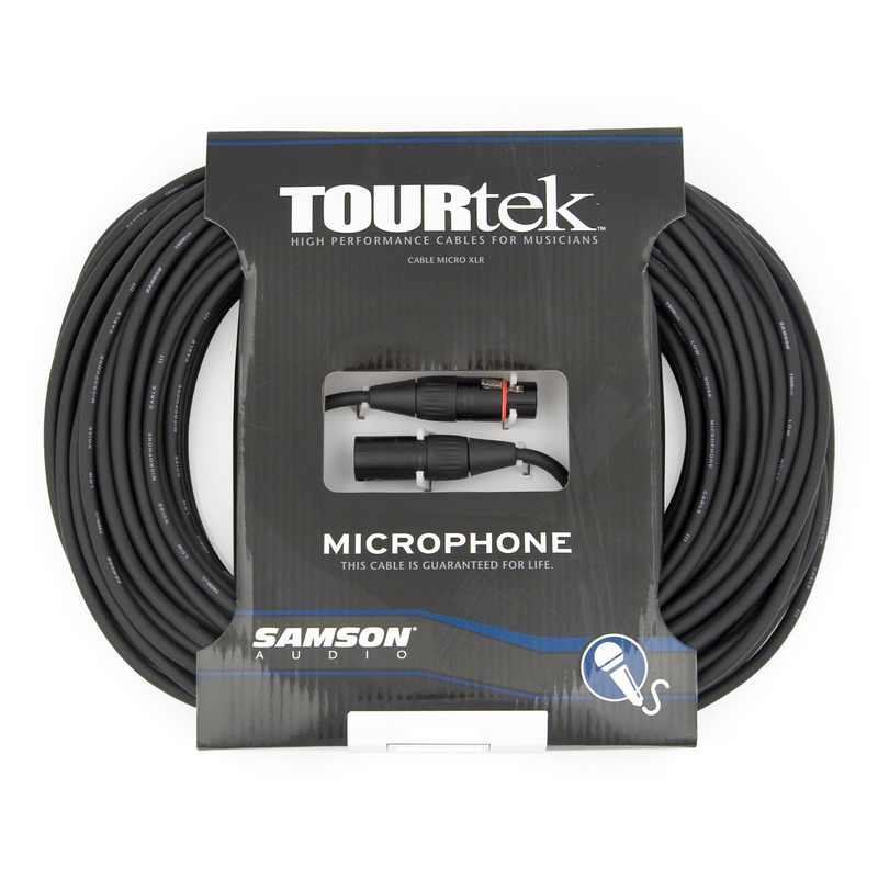 Tourtek TM100 XLRM-XLRF XLR Microphone Cable, 100ft