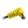 Cioks 3050 Type 3 Center Negative 5.5/2.5mm Plug, 20 Inches, Angled Yellow Plug