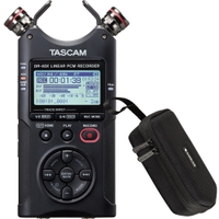 Tascam DR-40X Four Track Digital Audio Recorder and USB Audio Interface DR40X w/ Case