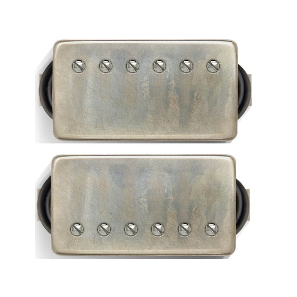 Bare Knuckle The Mule Humbucker Pickpup Set Raw Nickel Covers Short Legs