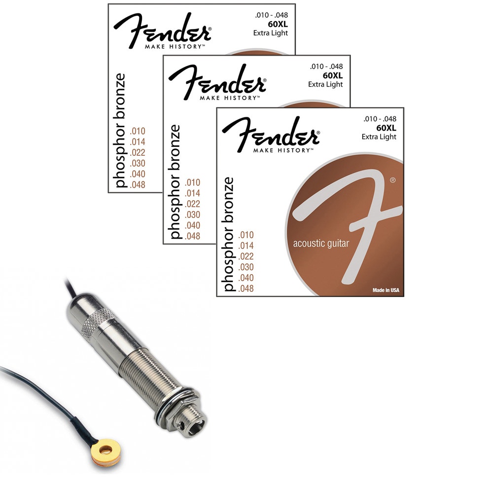 Fender 60XL Phosphor Bronze Extra Light Acoustic Guitar Strings 10-48 