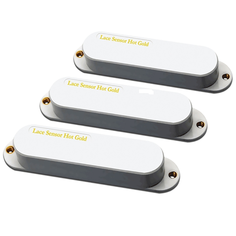 Lace 21203-11 Sensor Hot Gold SSS Guitar Pickup 3-Pack (6.0k) - White