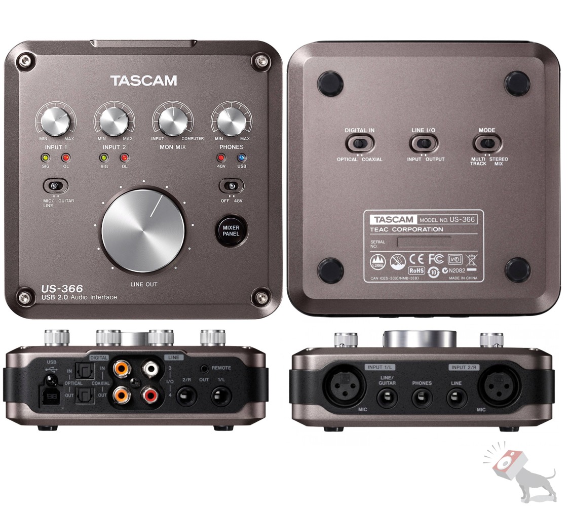 Tascam Us 366 Usb 2 0 Audio Interface With Cubase Le