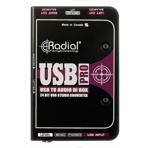 radial usb pro 2 channel active instrument direct box