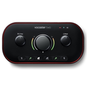 focusrite vocaster two 2 input podcast audio interface with auto gain phone connectivity focus vocas