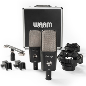 warm audio wa 14sp stereo pair large diaphragm transformer balanced condenser microphones