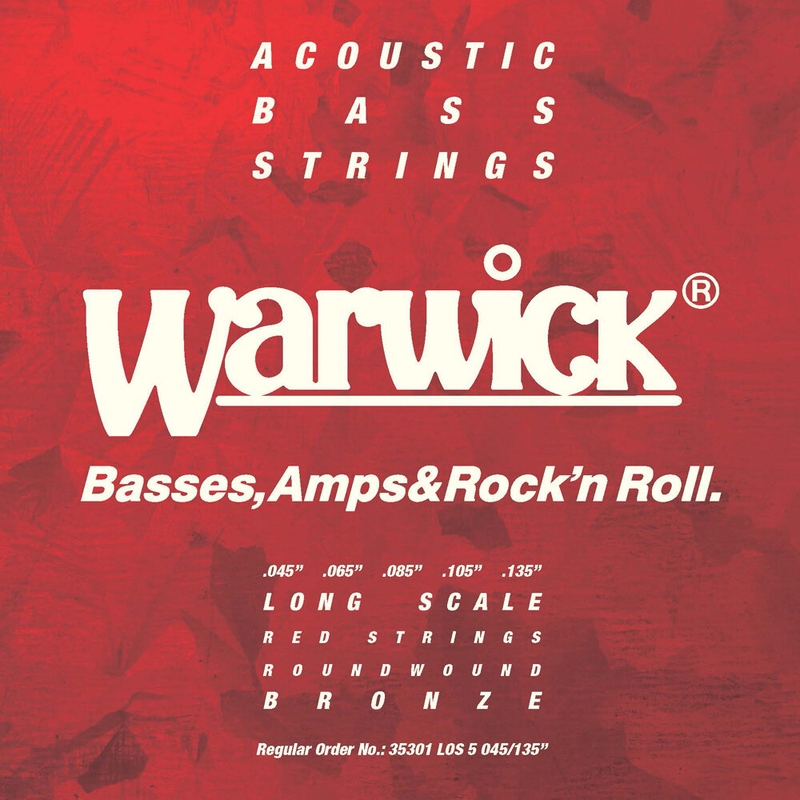 Warwick Red Label Acoustic Bass Strings, 5-String, 45-135, Long Scale