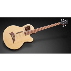 warwick rockbass alien deluxe hybrid thinline 4 string acoustic electric bass natural transparent sa