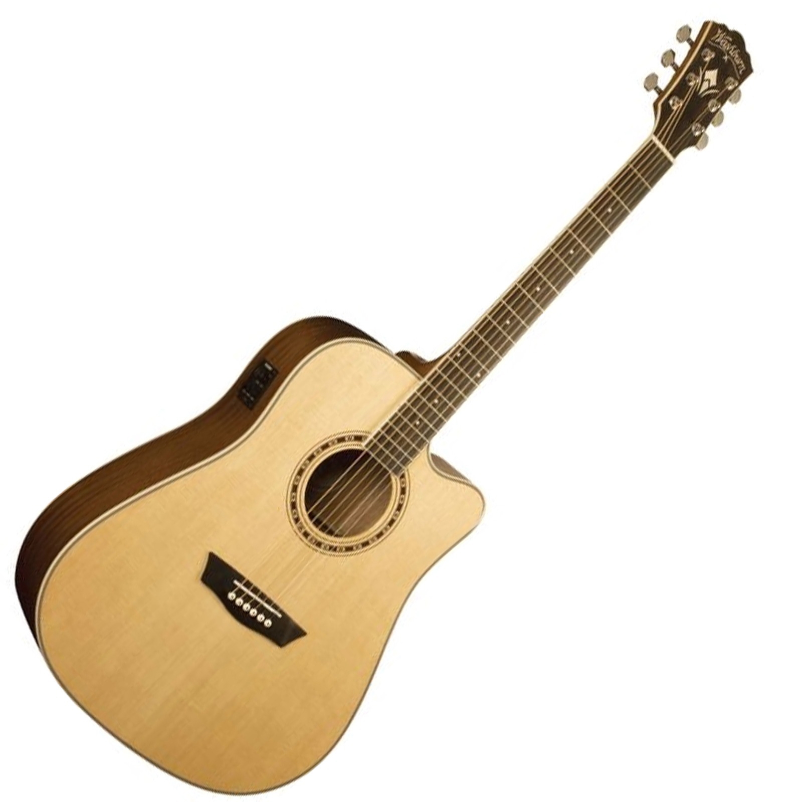 Washburn Wd10sce Woodline Series Cutaway Acoustic Electric Guitar Natural
