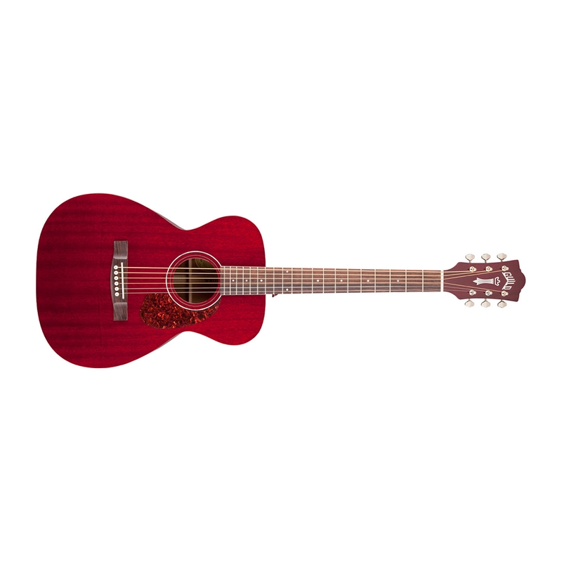 Guild M-120E Concert Acoustic-Electric Guitar, Rosewood Fingerboard, Polyfoam Case - Cherry Red