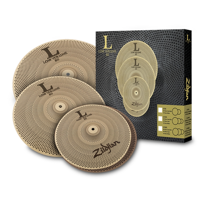 Zildjian LV468 L80 Low Volume Cymbal Set W/ 14/16/18" Drum Set Drum Kit Cymbal
