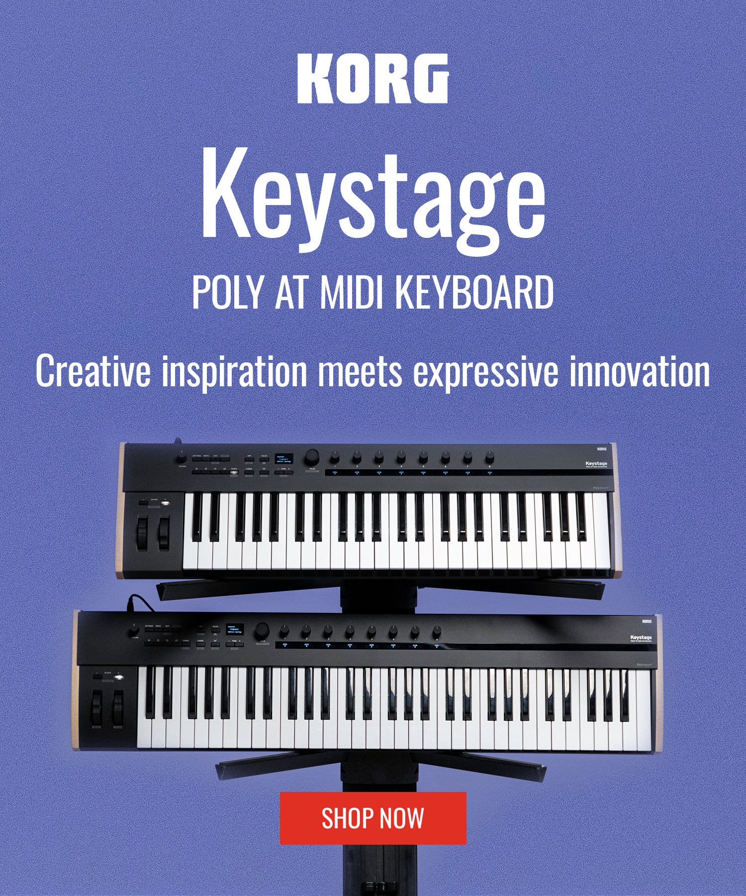 KORG Keystage, POLY at MIDI Keyboard. Creative inspiration meets expressive innovation
