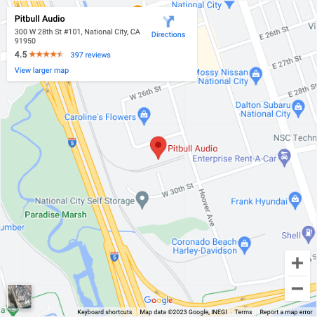 Pitbull Audio location on google map, this link opens in new window